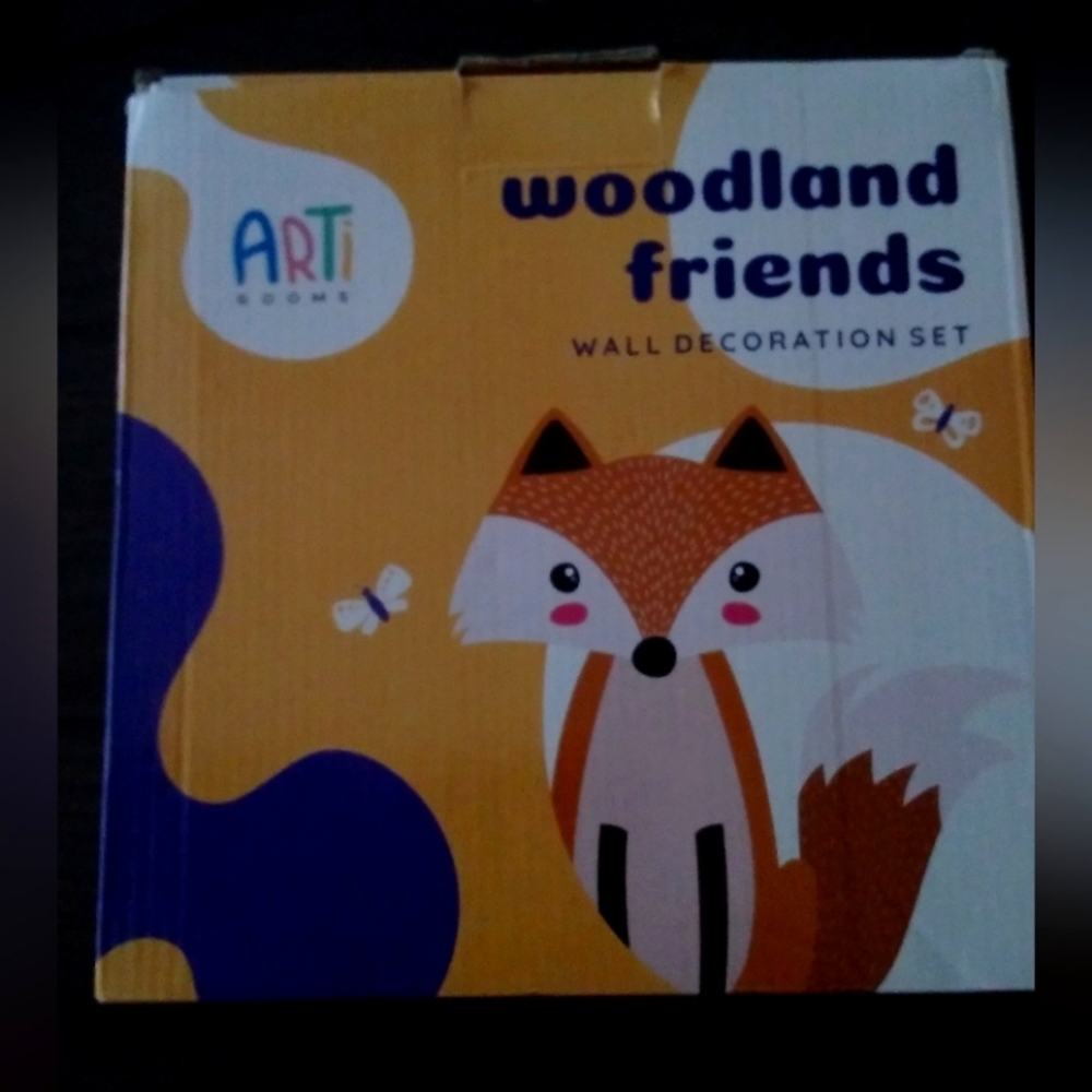 ARTi Rooms Woodland Friends 3 Piece Kids Wall Decor NWT
